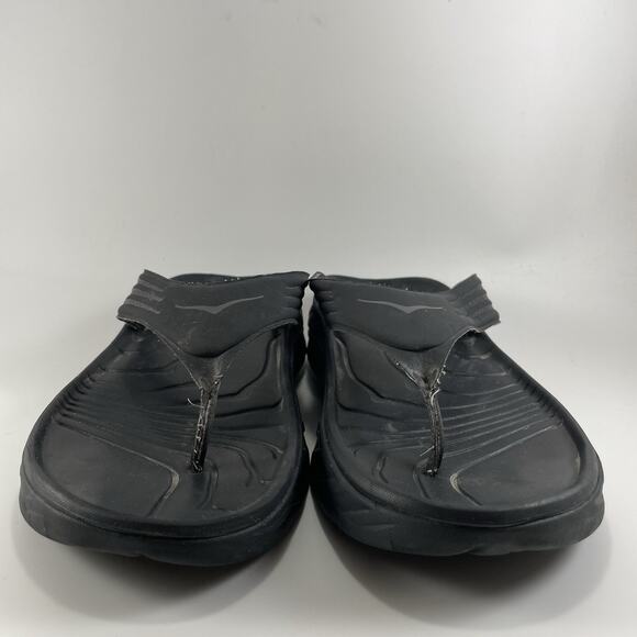 Hoka One One Ora Recovery Flip Flops Mens Size 13 Black Comfort Sandals Shoes - Picture 2 of 9